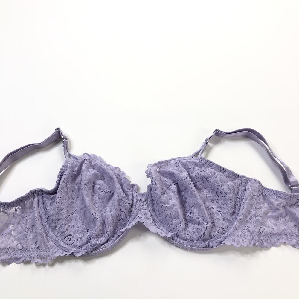 Auden Lace Unlined Balconette Women’s Size 36DD Purple Lilac MINT